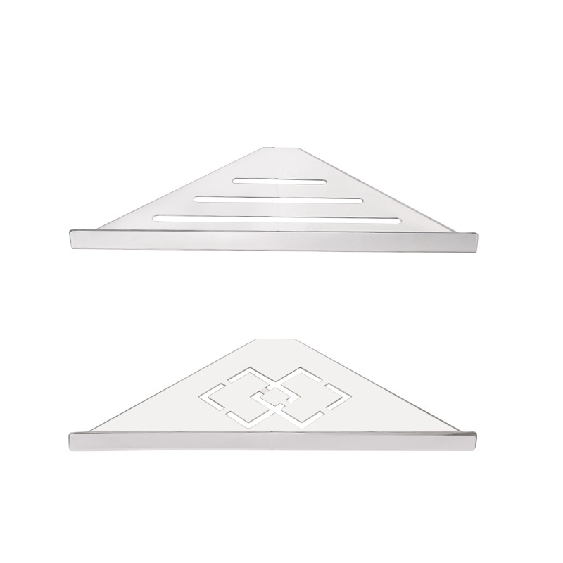 Venta al por mayor de ingeniería 304 Acero inoxidable triángulo rack de almacenamiento directo de fábrica baño esquina rack ponche-hotel gratis recomendar