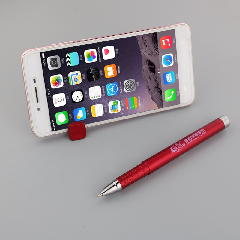 Pluma de gel a base de agua firma negra pluma personalizada LOGO personalizado promocional código QR regalo titular del teléfono móvil