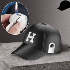 Factory Direct Shoes Fashion Personality Windproof Lighter Hats Inflatable Open Flame Social Media Popularity Game Lighter Wholesale