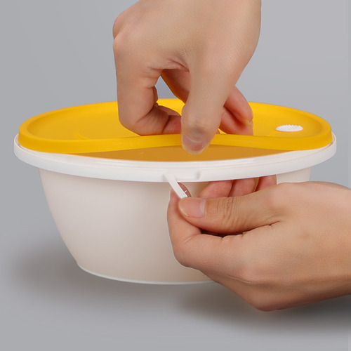 Saizhuo Packing Box Food Takeaway Double-layer Disposable Bowl Round Creative Plastic Fast Food Box Lunch Box Wholesale