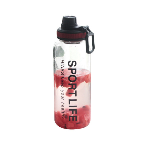 New Product Promotion 1000ml Glass Cup for Korean, Unisex Student Water Bottle, Sports Portable Tea Cup