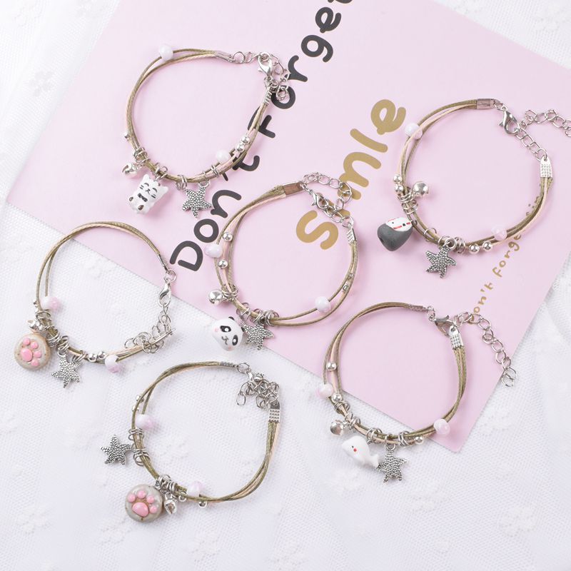 Autumn New Cartoon Ceramic Bracelet, Cat Claw Jewelry for Besties, Friends and Students, Factory Direct Sales and Wholesale