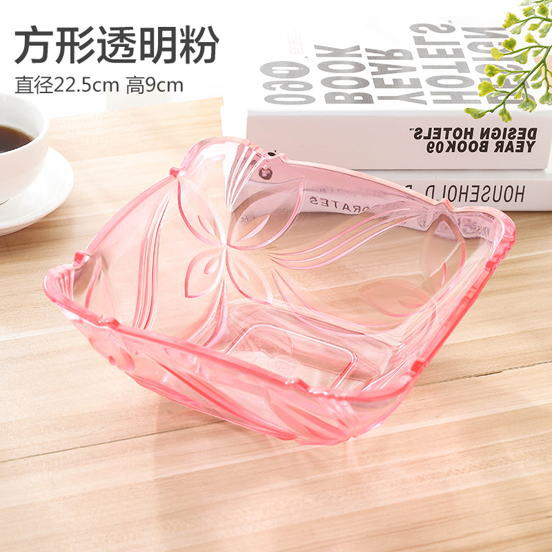 Plato de frutas transparente de plástico, estilo europeo moderno