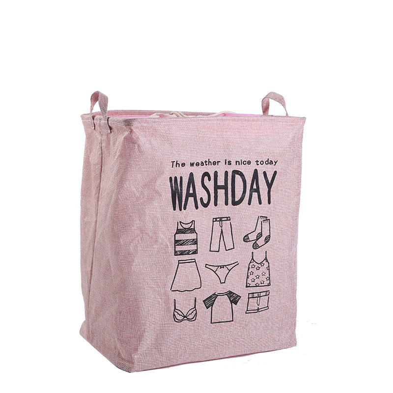 Cesta de almacenamiento de ropa de lino giratorio Big Mac Cesta de almacenamiento de lino de algodón de tela rectangular de gran capacidad plegable