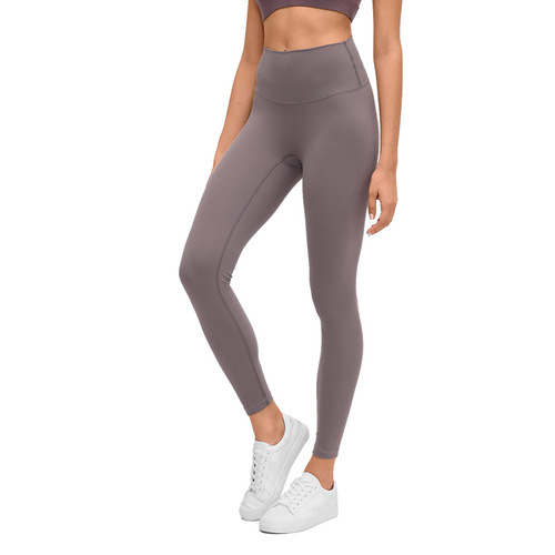 A new model of nude-feeling, skin-friendly and no embarrassing line yoga pants, hip-raising, high-waisted running sports and fitness nine-point pants.