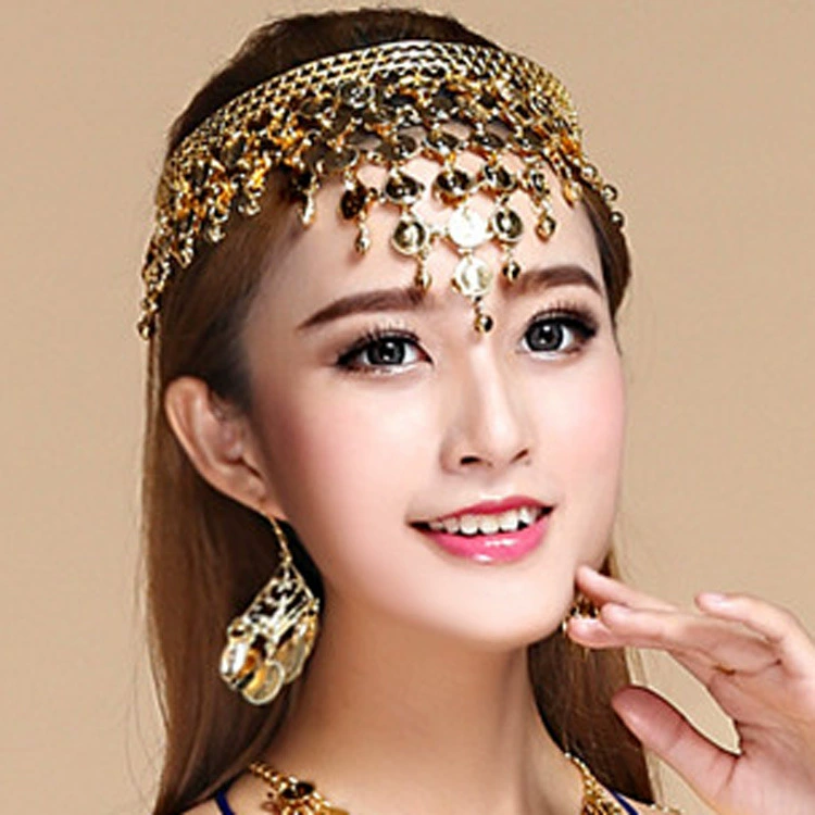 Jinhang ремесло танец живота Повязка На Голову головной убор взрослый танец живота висит монета карта для волос повязка для волос аксессуары для танцевальных выступлений