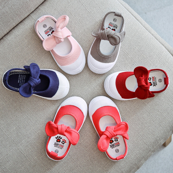 children's cloth espadrilles with bow