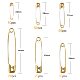High-strength steel wire gold and silver safety pin laundry safety pin combination 250 6-cell factory outlet