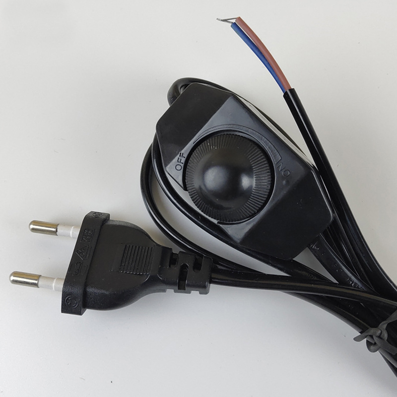 欧规调光VDE开关电源线 欧规开关电源线 CE欧式两圆插电源线纯铜