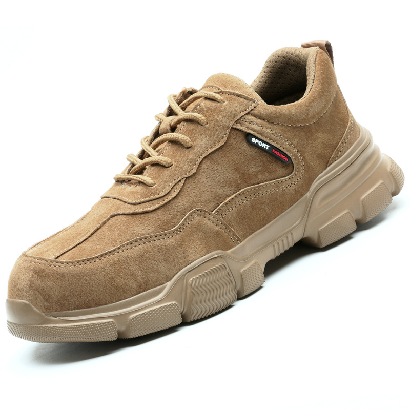 秋季低帮反绒皮劳保鞋 防砸耐刺穿工作鞋 厂家直销厂家钢头安全鞋