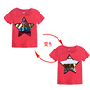 Summer nail sequins, cartoon cotton T-shirt suitable for men and women, long-sleeve