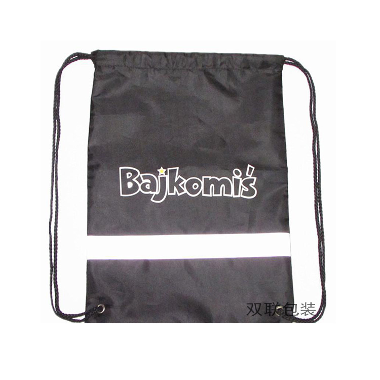 夜间高亮反光双肩背包 反光条应急救援双肩包 高亮夜光抽绳背包袋