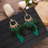 Green earrings, European style, simple and elegant design, wholesale