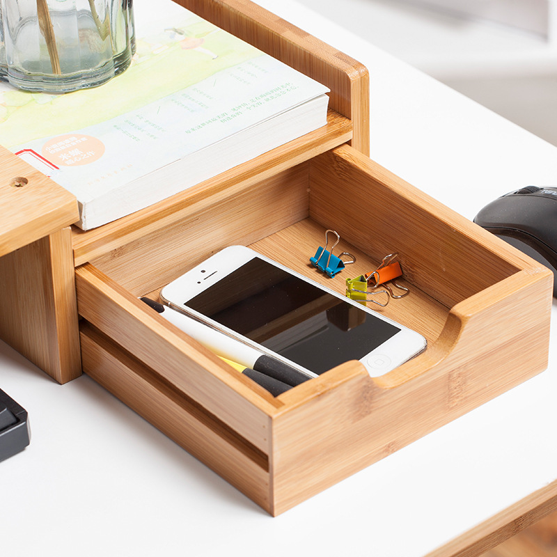 Computer Monitor Screen Raising Rack Base Desktop Keyboard Organizer Storage Rack Tray Bracket Lifting and Raising