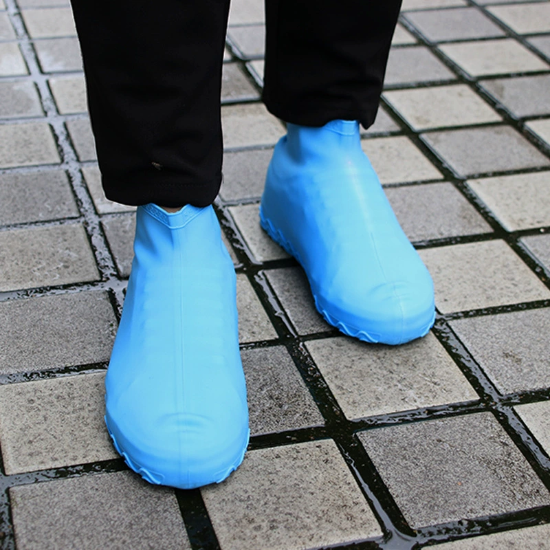 Прямой дождливый день на открытом воздухе Цельный Толстый водонепроницаемый непромокаемый износостойкий Портативный Силиконовый чехол для обуви Дождевой чехол для обуви оптом