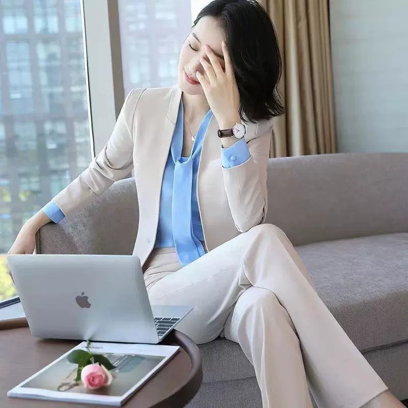时尚气质套裙商务休闲工作服西装套装女秋冬职业装女套裤批发