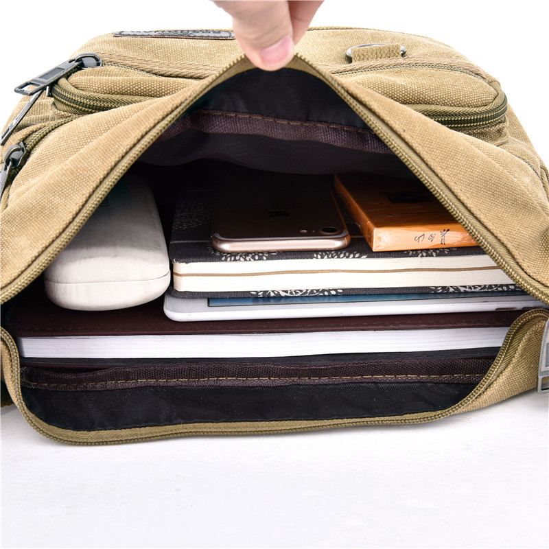 Temporada nueva bolsa de lona lavable transfronteriza multicapa mochila de hombro, bolsa casual, bolso pequeño para hombres al por mayor