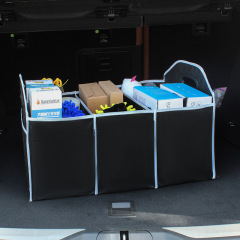 Car rear storage box, automotive interior accessory, thick foldable storage box, car-mounted non-woven storage box