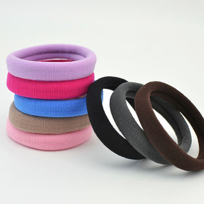 Factory supply 4.5 inch knitted nylon rubber band high elastic seamless nylon towel ring simple rubber band head rope Factory supply 4.5 inch knitted nylon rubber band high elastic seamless nylon towel ring simple rubber band head rope