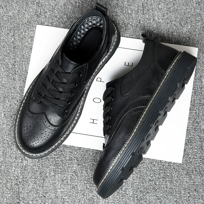 2020 новая мужская обувь Bullock корейская мода английская мужская кожаная обувь бизнес повседневная мужская кожаная обувь