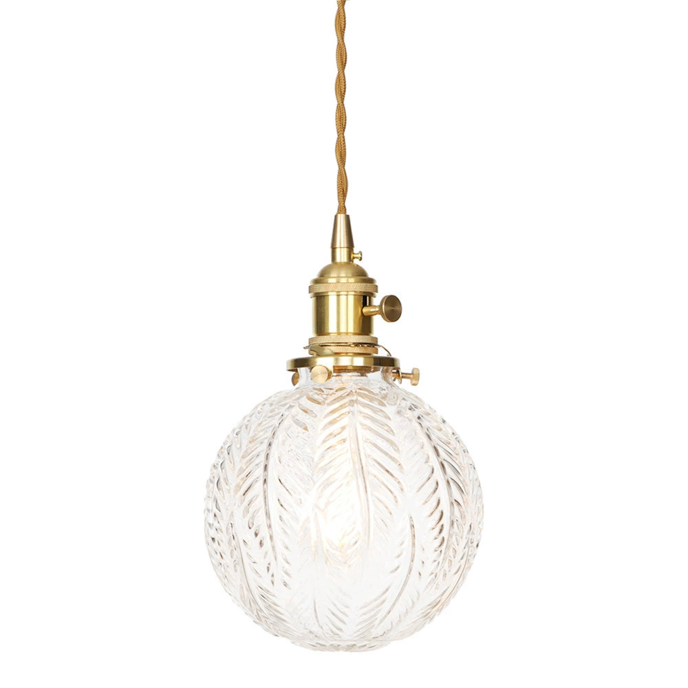 Modern and minimalistic copper glass creative ceiling lamp for living room for bed