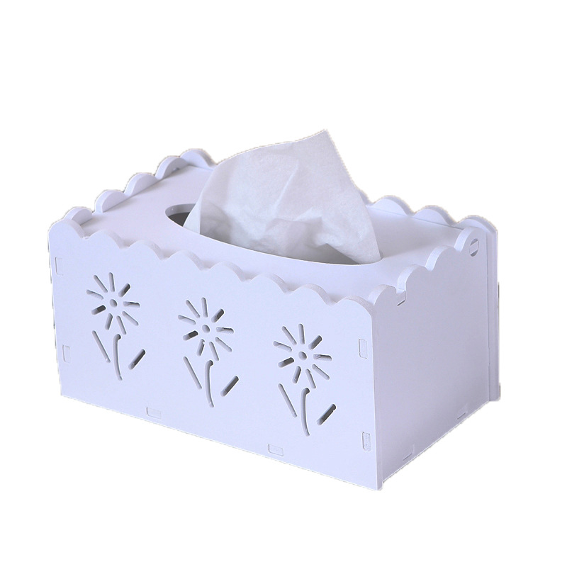 Caja de pañuelos multifuncional estilo europeo lindo pequeña flor caja de pañuelos de escritorio sala de estar mesa de café caja de almacenamiento de coches al por mayor