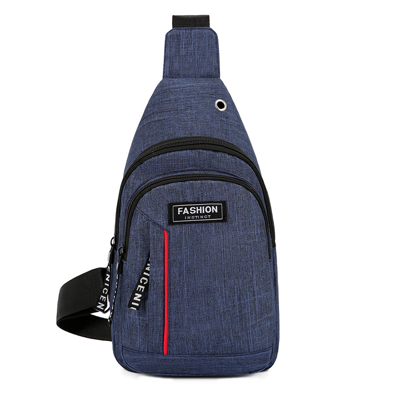Venta al por mayor bolsa de pecho para hombres 2021 primavera nuevo estilo coreano casual impermeable de moda deportiva bolsa pequeña bolsa de mensajero del hombro bolsa de lona