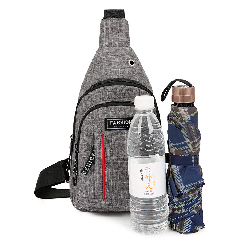 Venta al por mayor bolsa de pecho para hombres 2021 primavera nuevo estilo coreano casual impermeable de moda deportiva bolsa pequeña bolsa de mensajero del hombro bolsa de lona