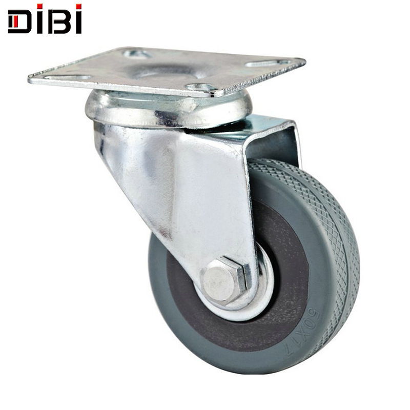 脚轮生产厂家 2寸灰胶万向轮 轮子工业脚轮手推车轮子 万向脚轮