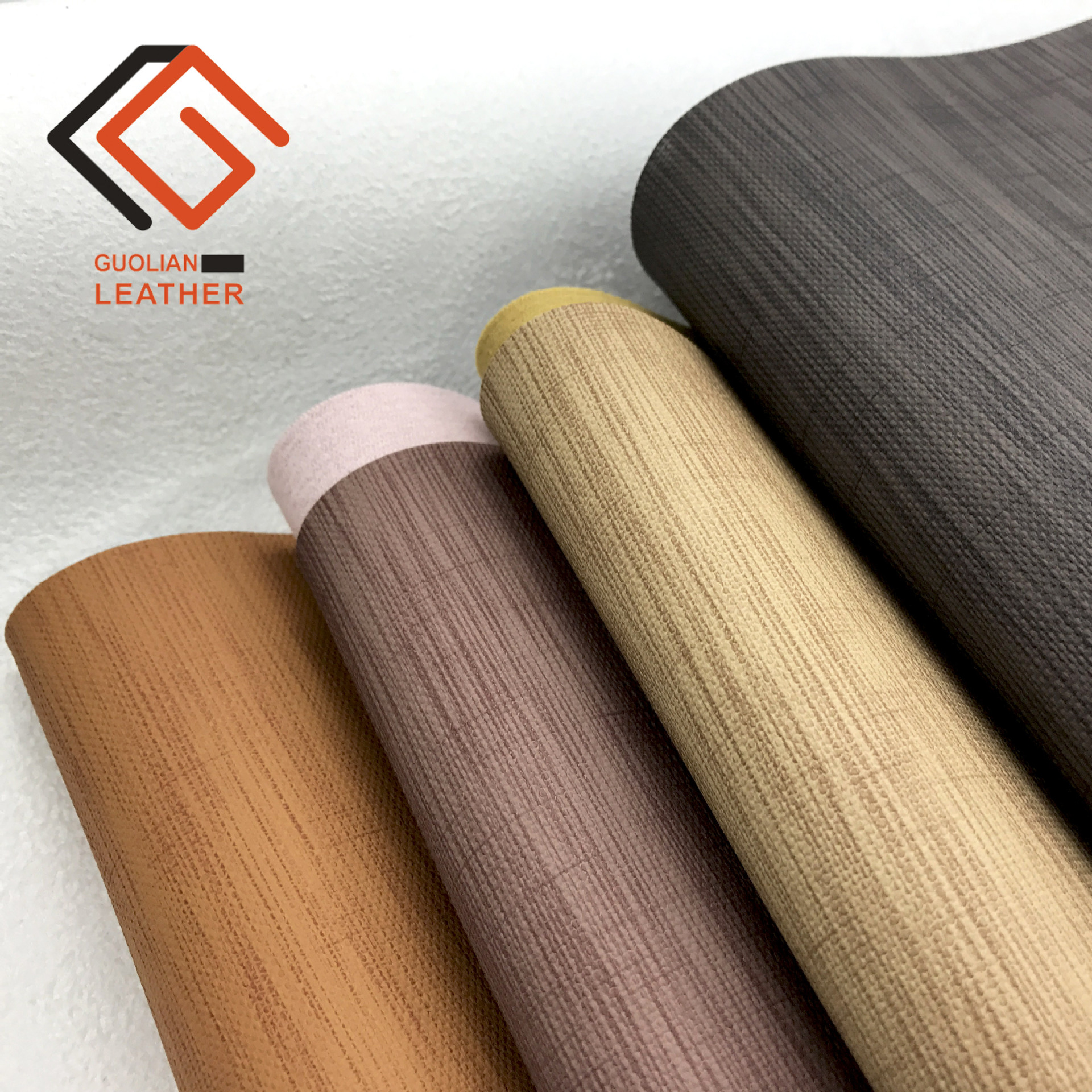 现货厂家布纹皮革半PU厚革编织纹双色文艺手袋软包硬包鞋帽装饰革