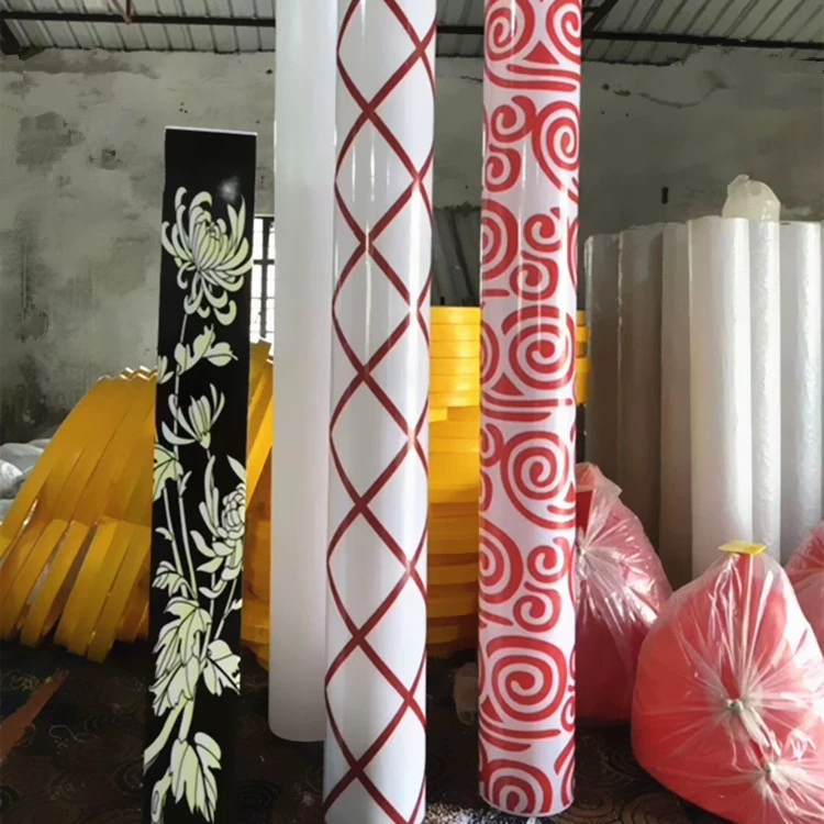 Белая акриловая трубка для ПК Пейзажный абажур Прозрачная круглая трубка Прозрачная крышка Круглая Органическая крышка Квадратный газонный абажур