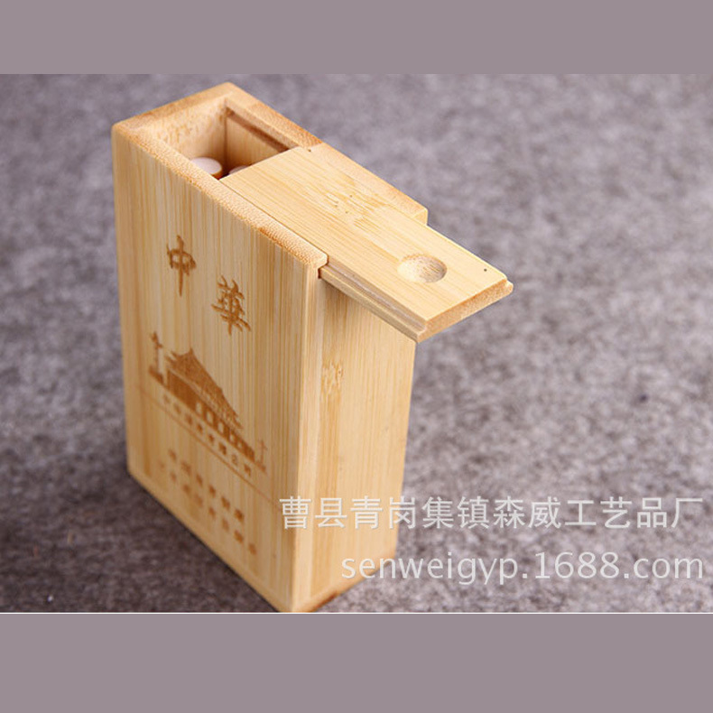 Cigarette case from natural wood
