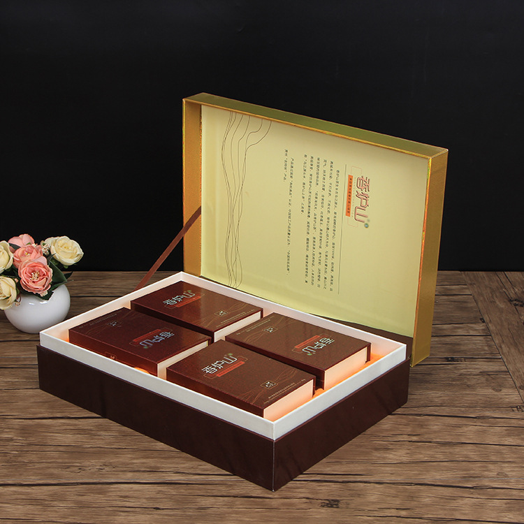 厂家批发茶叶礼品纸盒天地盖翻盖包装盒 纸质礼盒上下盖礼品盒