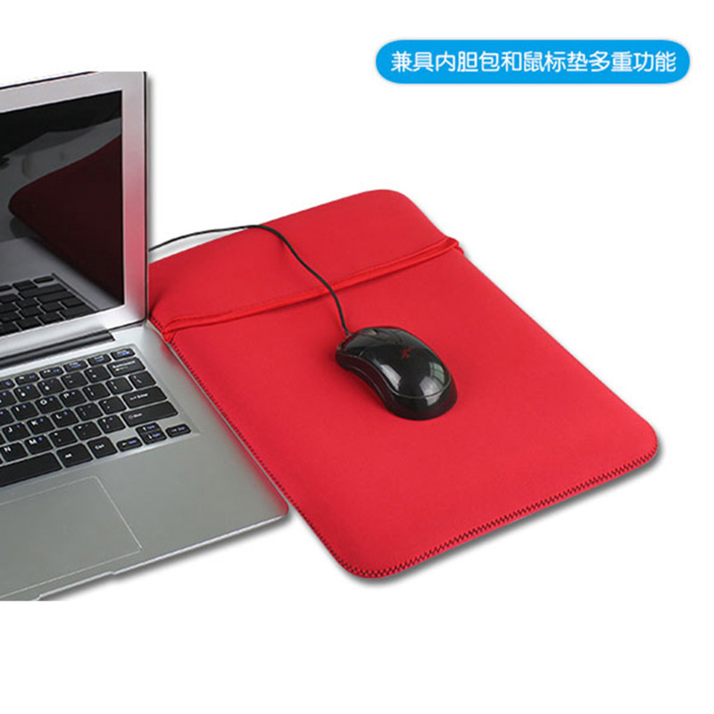 Laptop black and red inner bag inside and outside turn inside out double protective cover horizontal version 14 15 inch computer bag