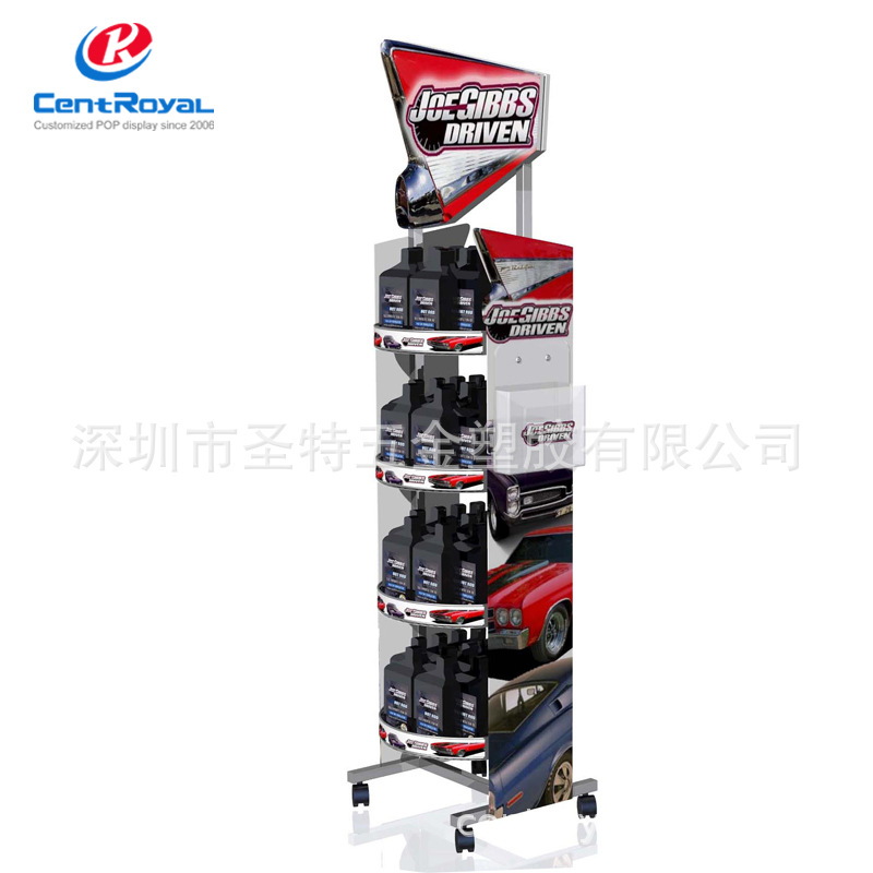 厂家定 做 新能源电池展示架 移动电源展柜 可移动货柜定 制