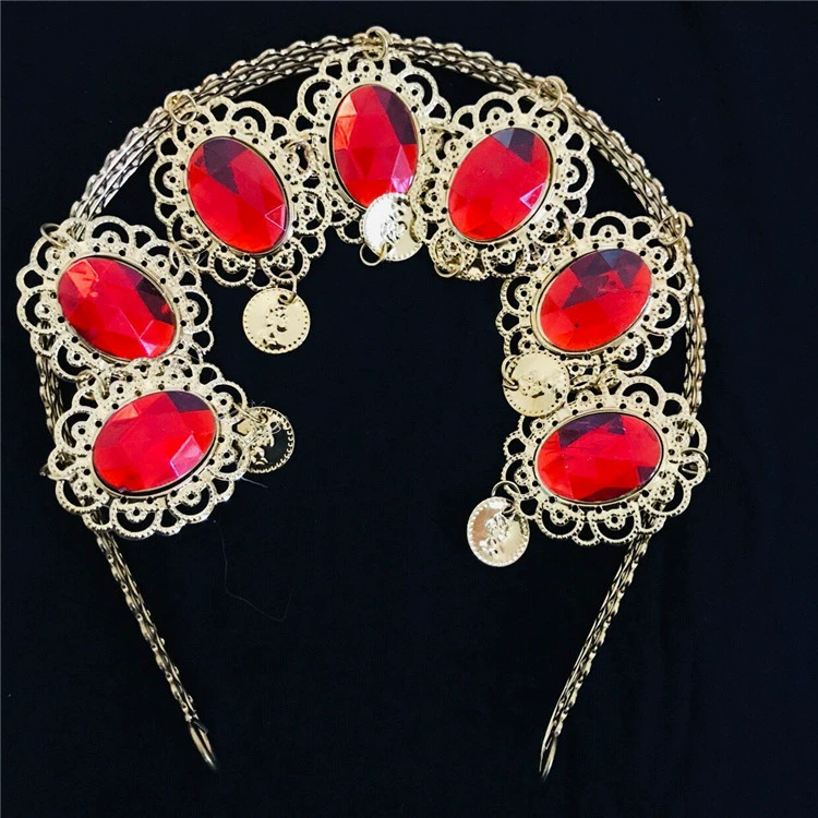 Jinhang ремесло танец живота головные уборы аксессуары семь алмазных шпилек металлическая цепочка для волос шпилька аксессуары для танца живота