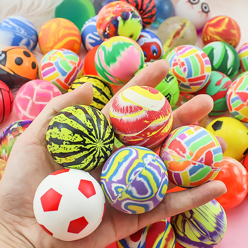 45 large elastic ball solid rubber ball children's toy gashapon machine pinball 50 a pack of solid jump ball