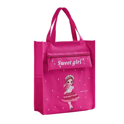 Student tutoring bag animation cartoon large-capacity pencil bag primary school student tote bag canvas nylon multi-functional tutoring bag