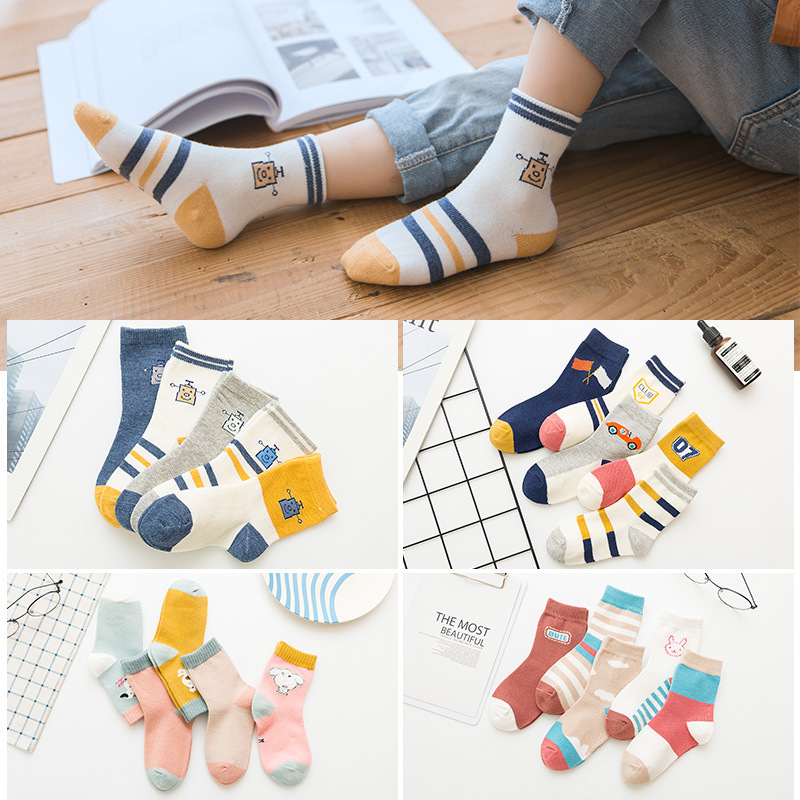 Children's cartoon breathable keep warm demi-season knee socks for…