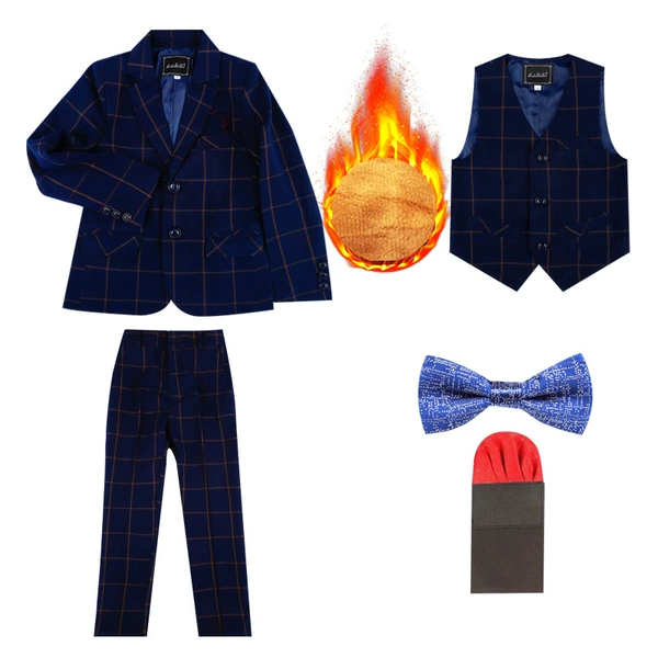 Fleece set, bow tie lapel pin