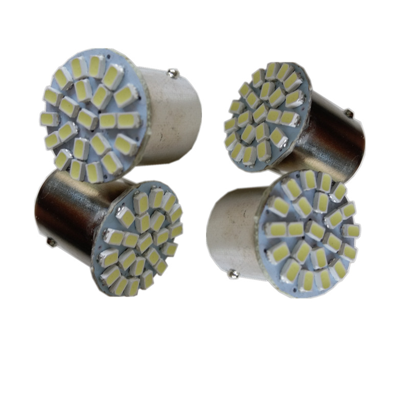 LED car taillights, 12V/24V, machine tool indicator lights, 22 LED beads, B15 single/double contact bulbs.