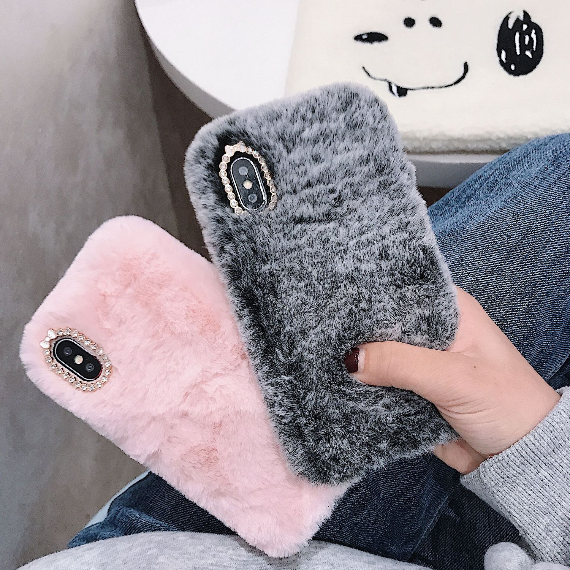 Plush Phone Case For Iphone 15 And 14 Soft Protective Cover Warm_voghion.com