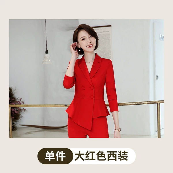 Red classic suit jacket