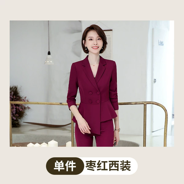 Maroon classic suit jacket