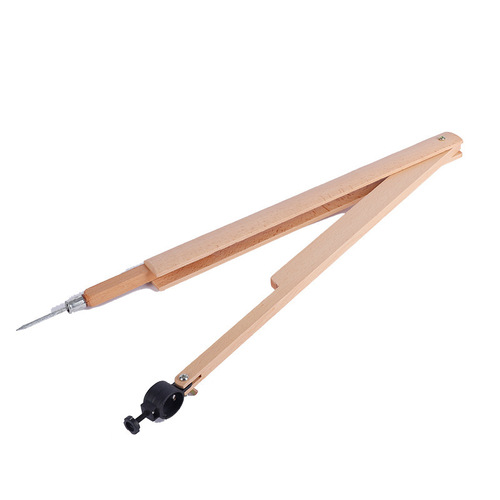 Beech wood compass teacher demonstrates drawing plotter circle drawing tool suction cup rubber head teaching drawing solid wood compass