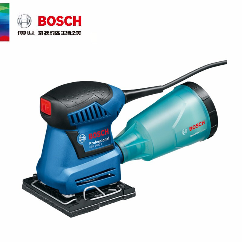 BOSCH博世电动砂光机GSS1400A砂纸机方形平板砂磨机家具抛光打磨