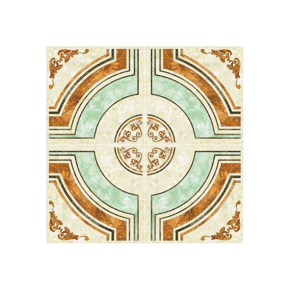 Papel pintado autoadhesivo al por mayor imitación mármol cristal europeo azulejo pegatinas salón decorativo piso pegatinas autoadhesivas piso parche