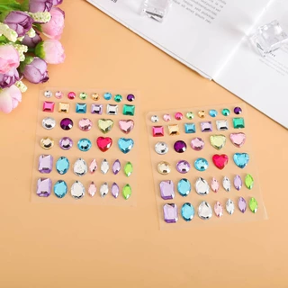 专业定做立体爱心几何形状亚克力装饰钻贴儿童益智手工贴画批发