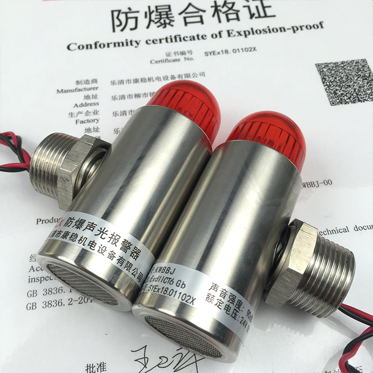 304不锈钢声光防爆报警器DX-200气体探测器报警灯警示灯KWBBJ