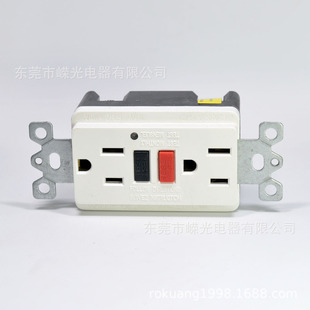 GFCI 15A 125V American Socket TR Protection Door Duplex Wall ETL Leakage Switch American Wall Socket